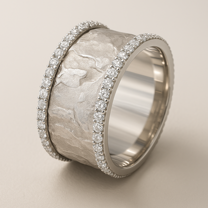 Lina – Anillo Vintage Plateado con Circonita