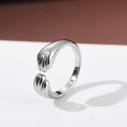 Anillo ajustable de mujer con diseño de huellas de gato