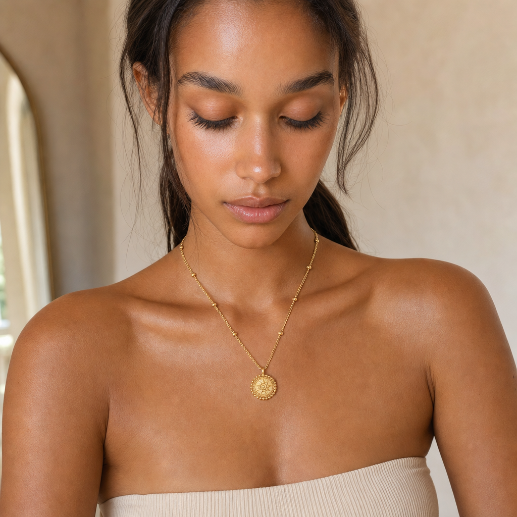 Collar con Colgante para Mujeres con Motivo de Estrella