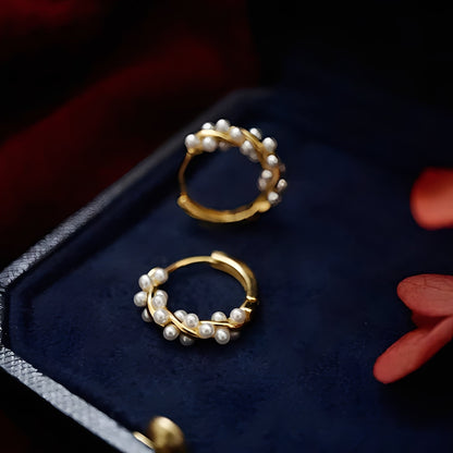 Ellie – Pendientes Perlas Torsadas