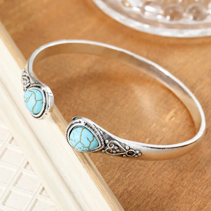 Pulsera Boho Ajustable para Damas con Detalles de Piedra Decorativos