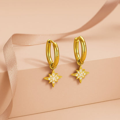Eira – Pendientes Estrella con Brillo Elegante