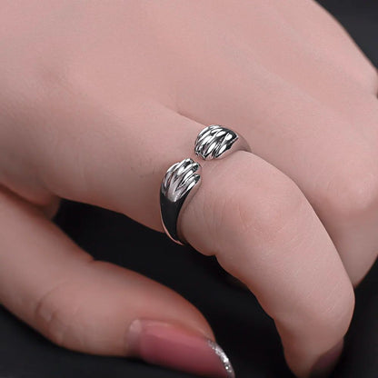Anillo ajustable de mujer con diseño de huellas de gato