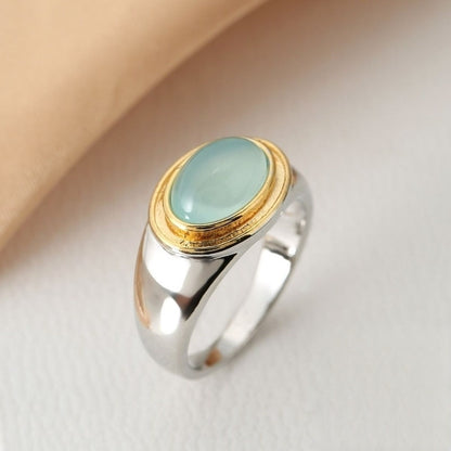 Mira – Anillo Vintage en Piedra de Luna Verde