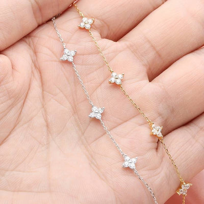 Zarcón Pulsera de Flores - Pulsera Minimalista