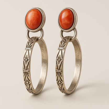 Althea – Pendientes Boho Vintage con Ónix Natural