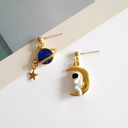 Luna – Pendientes Astronauta & Planeta