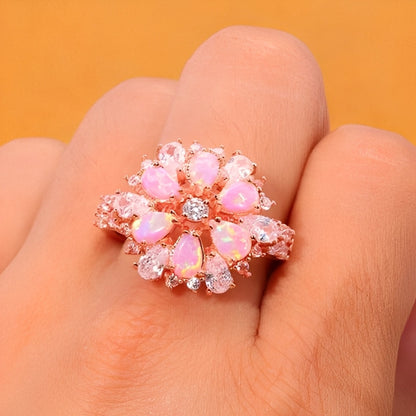 Rian – Anillo Refinado Flor Ópalo de Fuego