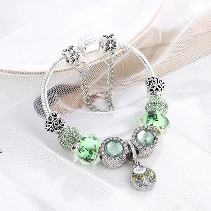 Caelia – Pulsera Elegancia Cristal y Plata