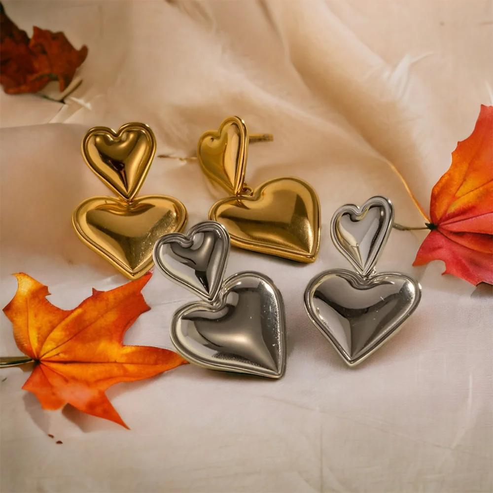 Pendientes Doble Corazón