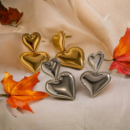 Pendientes Doble Corazón