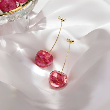 Pendientes de Cereza para Mujer con Diseño de Colgante