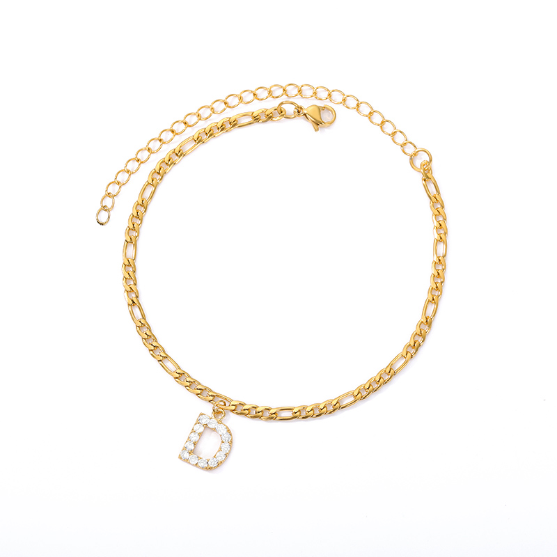 Love Initial Anklet - Pieza de tobillo con su inicial