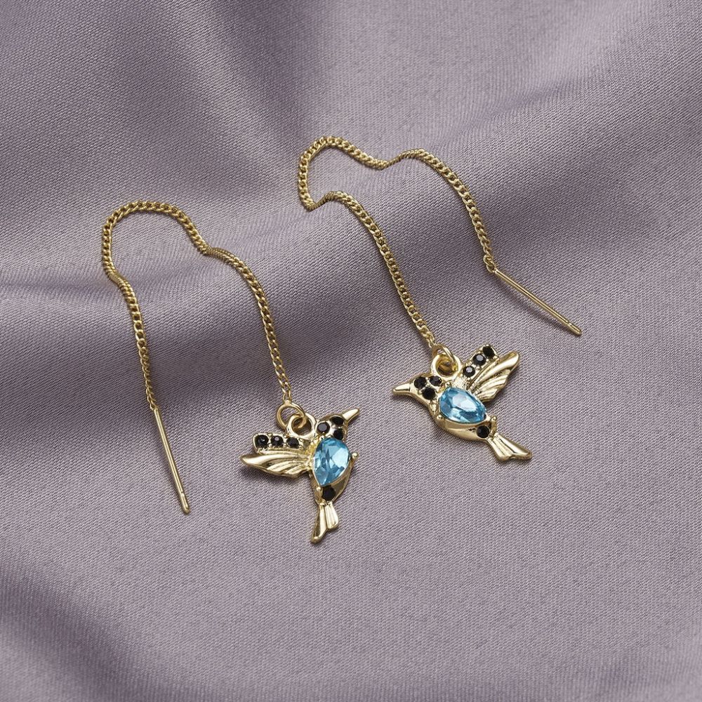 Damas Pendientes Colibri con Motivo de Pajaro Colgante - Par