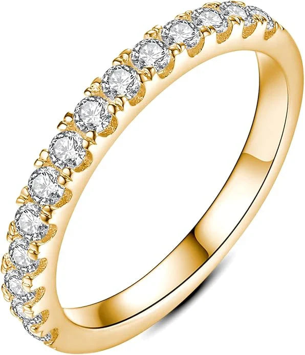 Auriane – Alianza en Moissanita Oro 18K