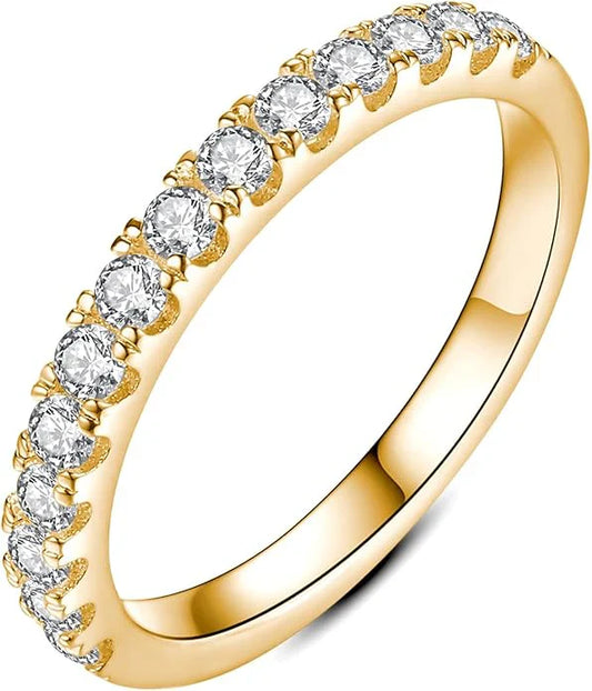 Auriane – Alianza en Moissanita Oro 18K