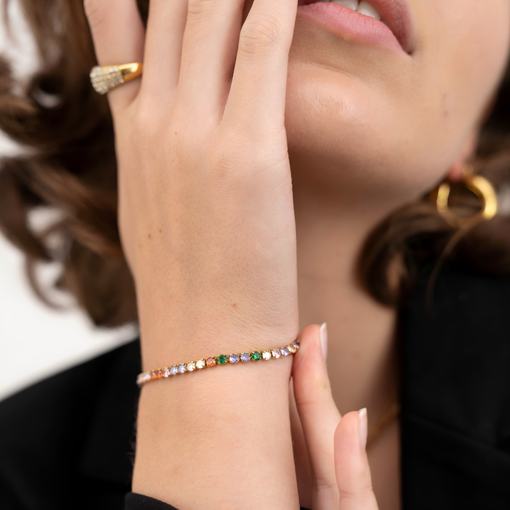 Linda – Pulsera Tennis Multicolor