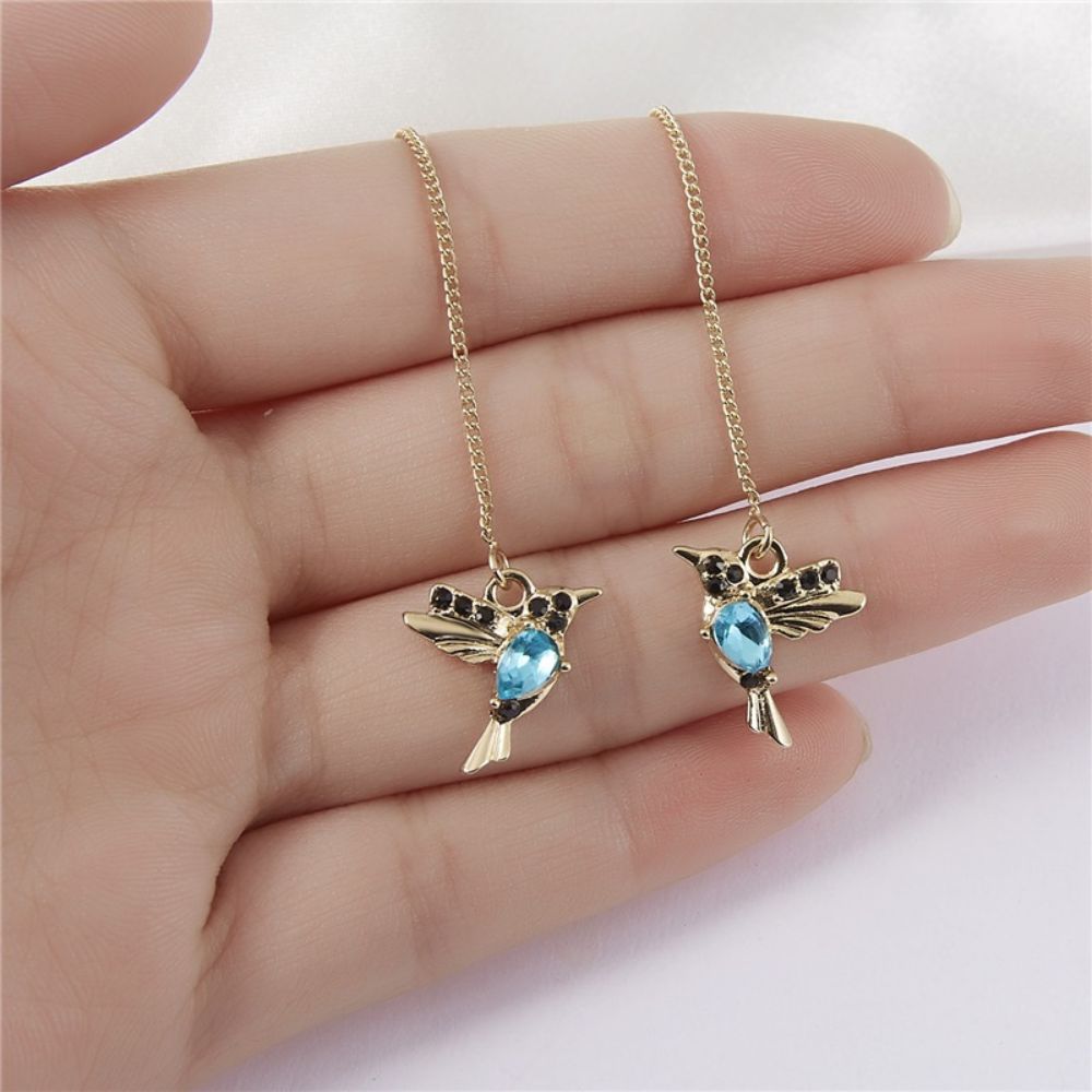 Damas Pendientes Colibri con Motivo de Pajaro Colgante - Par