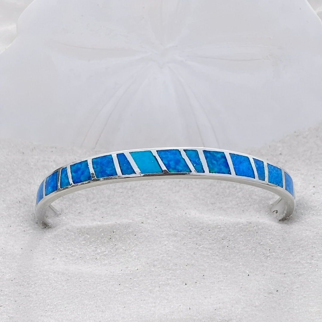 Mariel – Pulsera de Ópalo Azul en Plata
