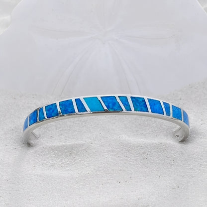 Mariel – Pulsera de Ópalo Azul en Plata