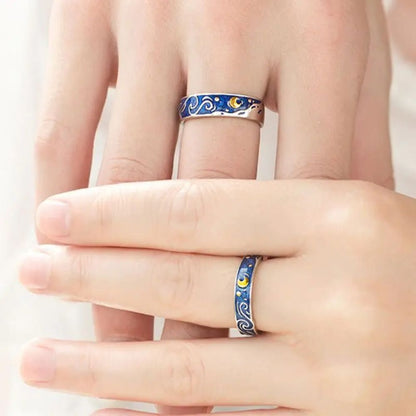 Damas Anillo Set Ajustable Cielo Estrellado (2-piezas)