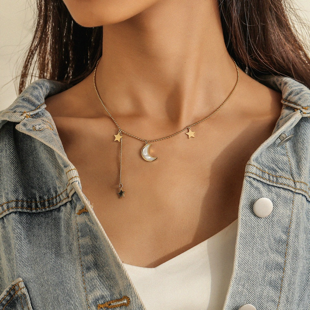 Collar de estrella y luna - Media luna
