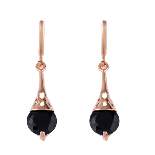 Ciela – Pendientes Oro Rosa & Zafiro Blanco
