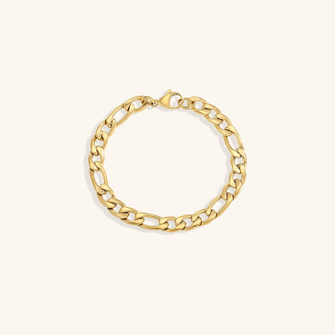 Saturn - Pulsera de cadena dorada