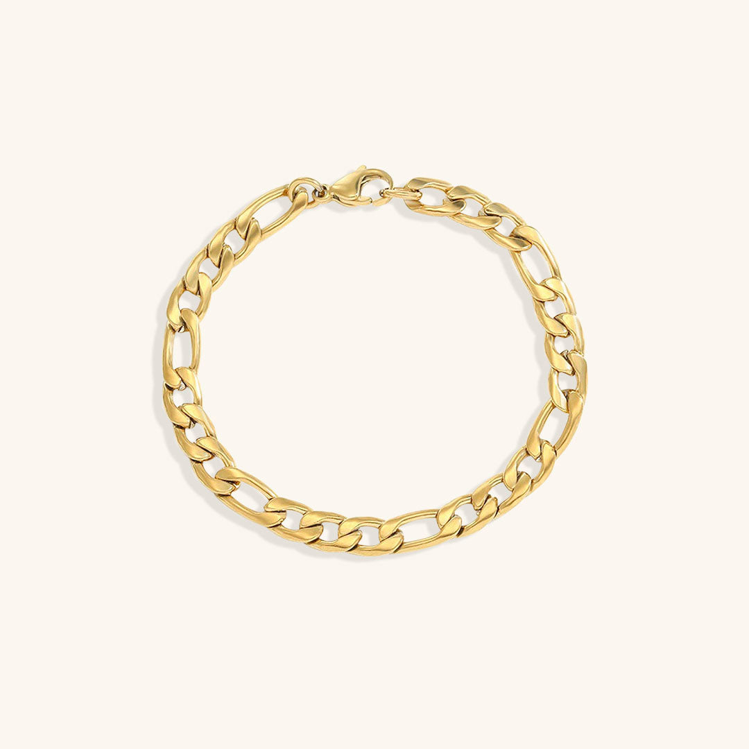 Saturn - Pulsera de cadena dorada