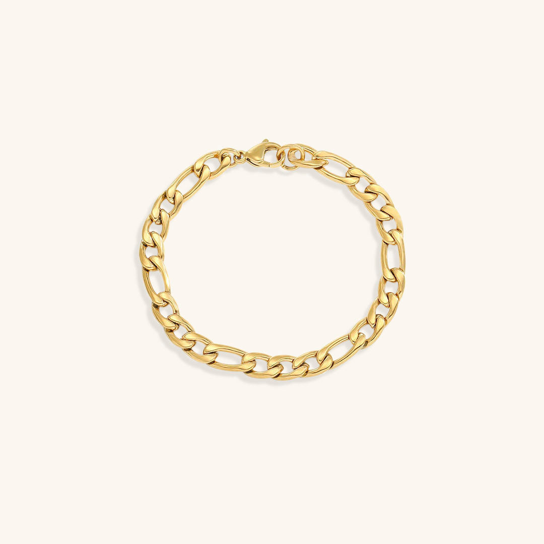 Saturn - Pulsera de cadena dorada