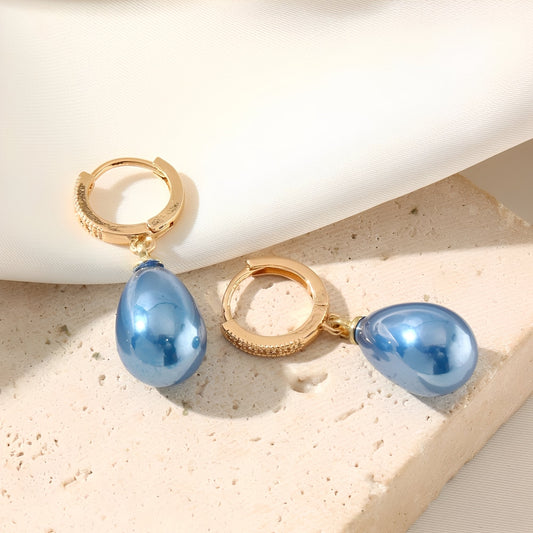 Mariz – Pendientes Perla Azul Océano
