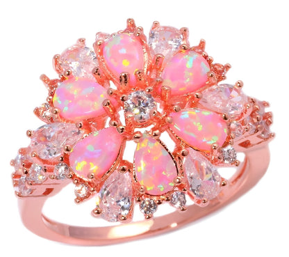 Rian – Anillo Refinado Flor Ópalo de Fuego