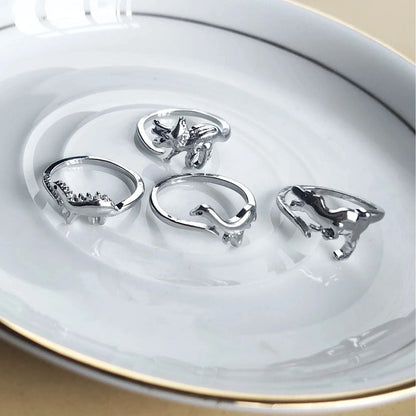 Anillo de Dinosaurio Ajustable con Diseño Abierto