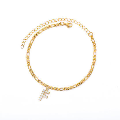 Love Initial Anklet - Pieza de tobillo con su inicial