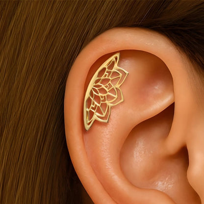Aretes Helix Dama con Diseño Mandala