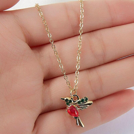 Jada – Collier Colibri en Email & Zirconio