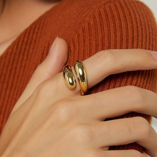Anillo gota de agua - Anillo envolvente minimalista