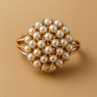 Sharnie – Anillo con Perlas Incrustadas