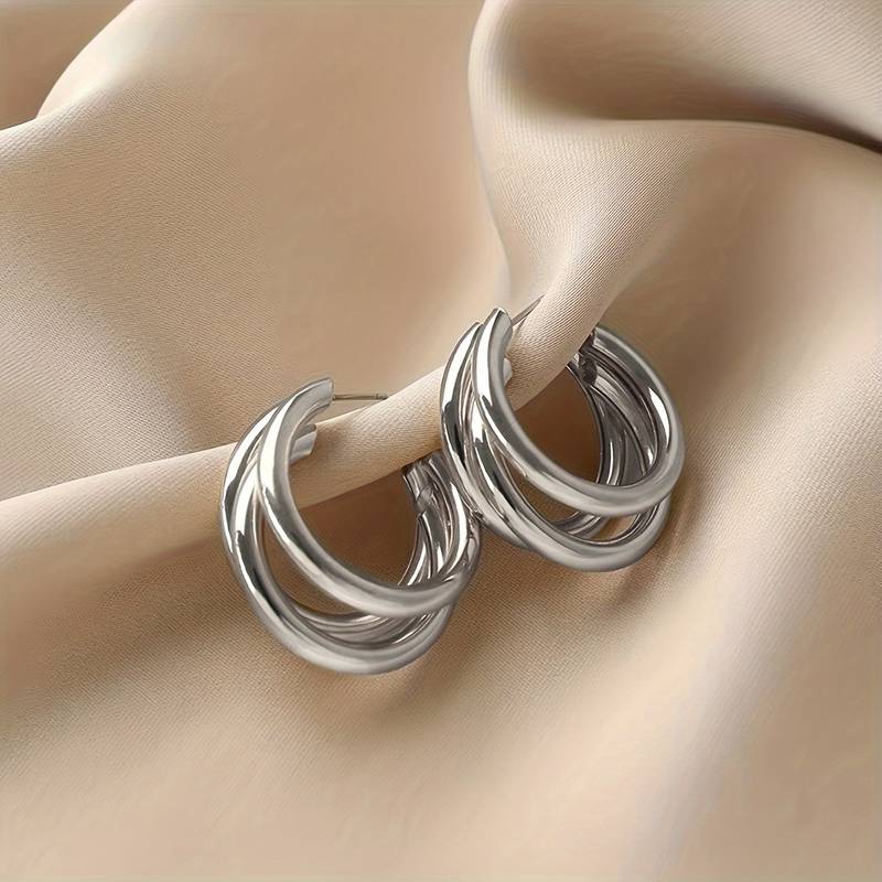 Aros triples - 3 aros dorados