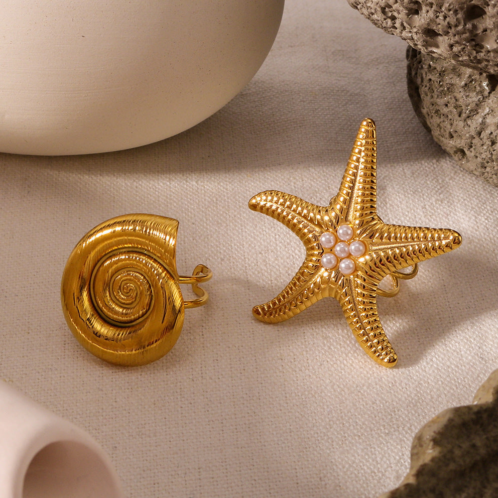 Shiela – Anillo Estrella de Mar Dorada