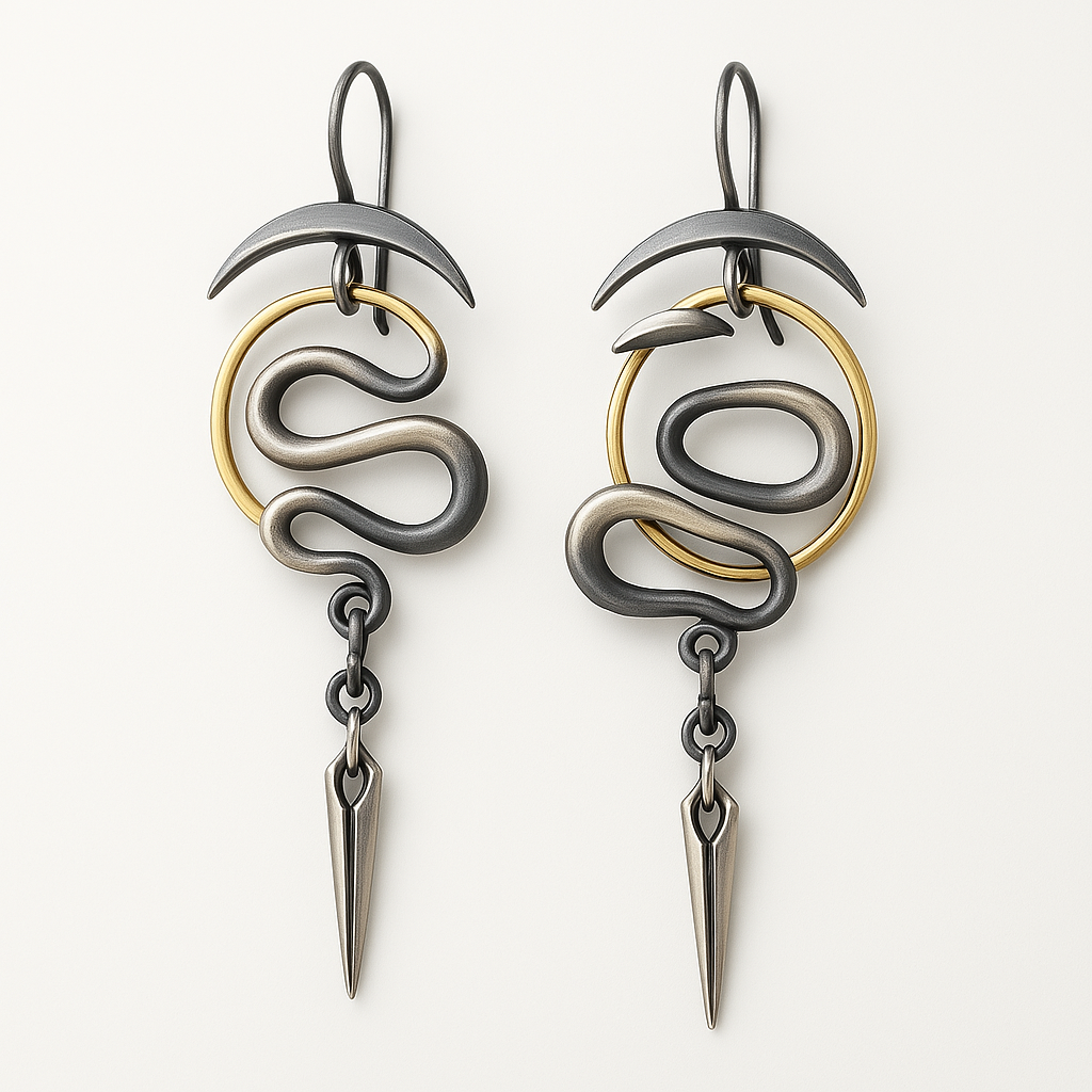 Jisoo – Pendientes Espirales Irregulares con Forma Geométrica