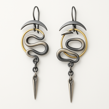 Jisoo – Pendientes Espirales Irregulares con Forma Geométrica