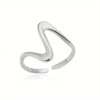 Rea – Anillo Ajustable Tipo Manchette de Estilo Moderno