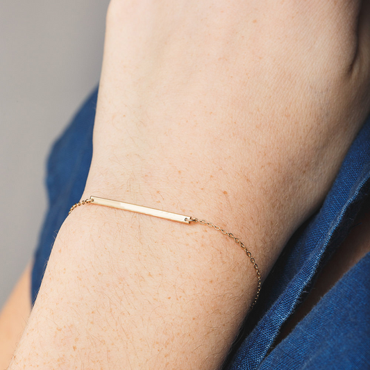 Pulsera delicada de barra - Pulsera minimalista