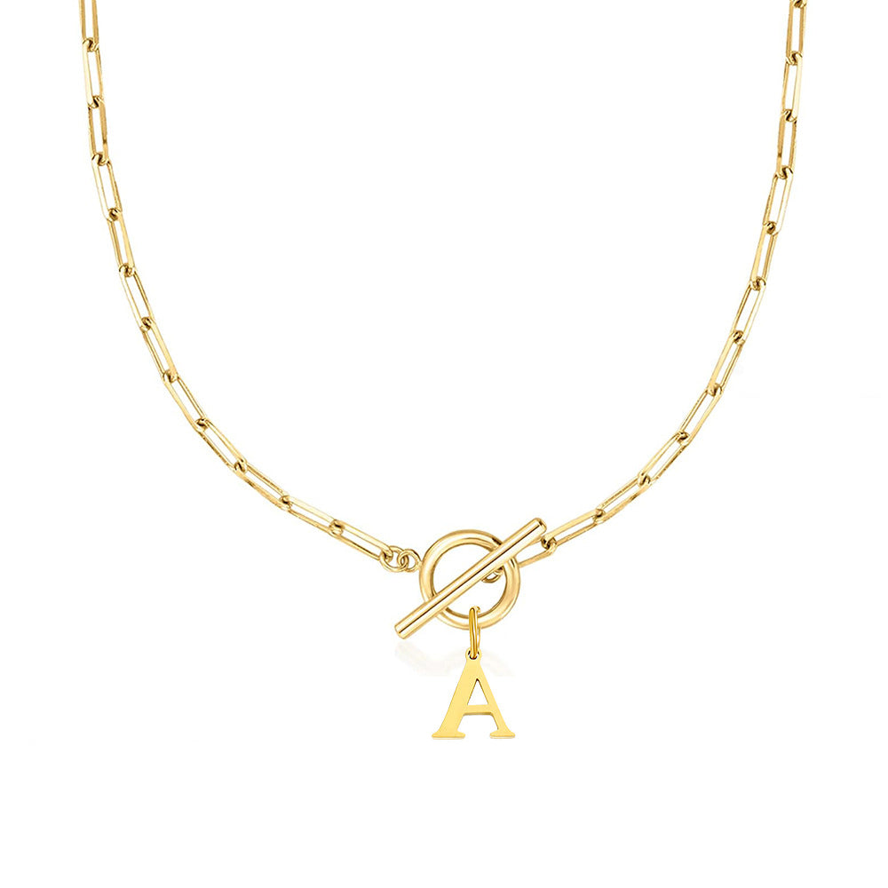 Amara – Collar Inicial en Eslabones de Papel