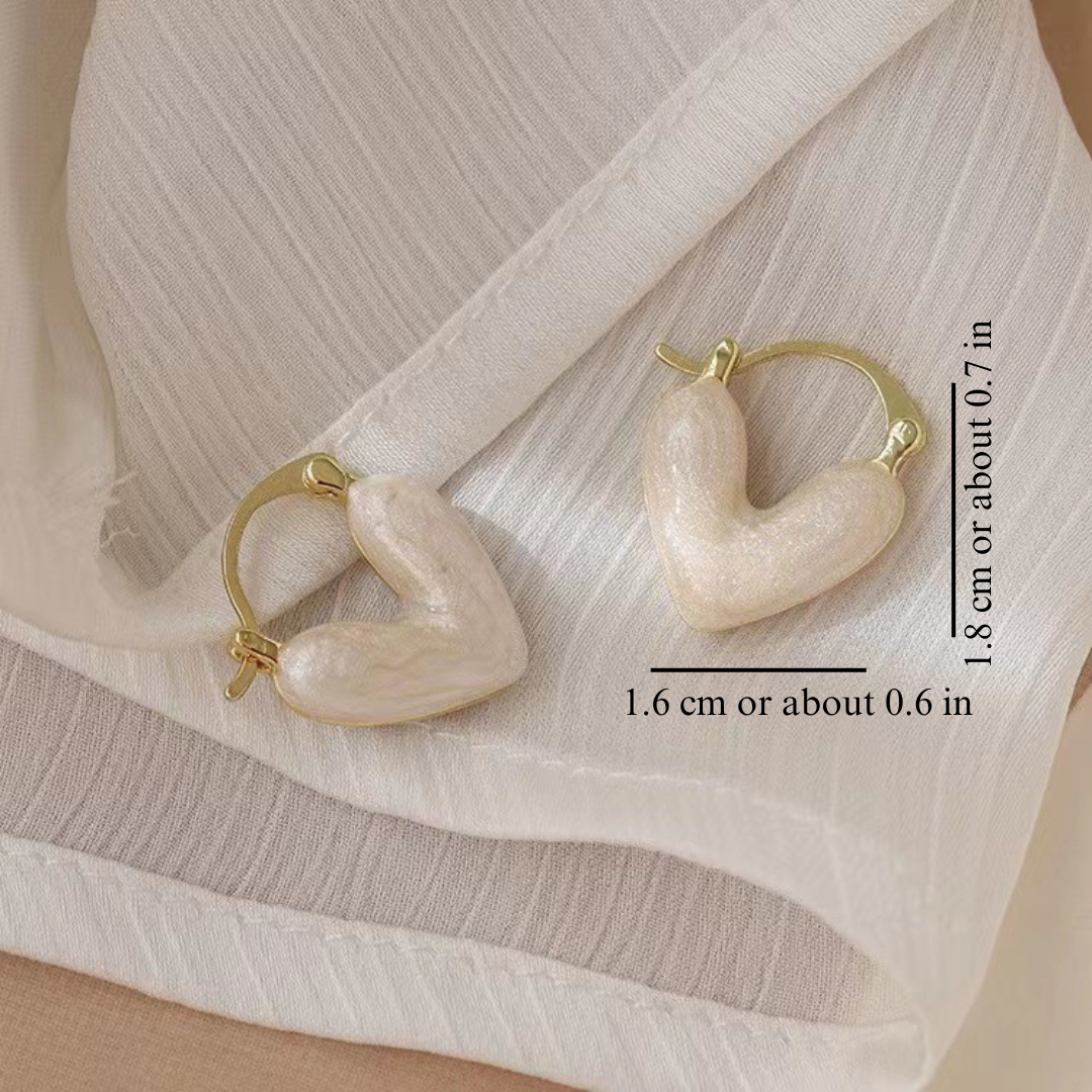 Pendientes de Corazón para Mujeres con Superficie Lisa