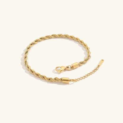 Leila - Pulsera de tobillo con cadena de cuerda