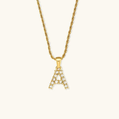 Maeve - Collar de diamantes con iniciales de letras