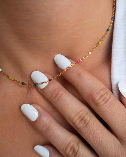 Alba - Collar de arcoíris y oro