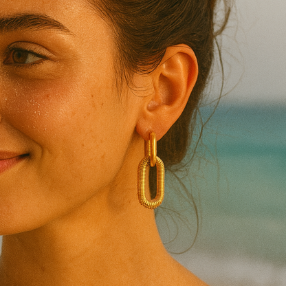 Mariz – Aretes Cadena Cubana Brillantes